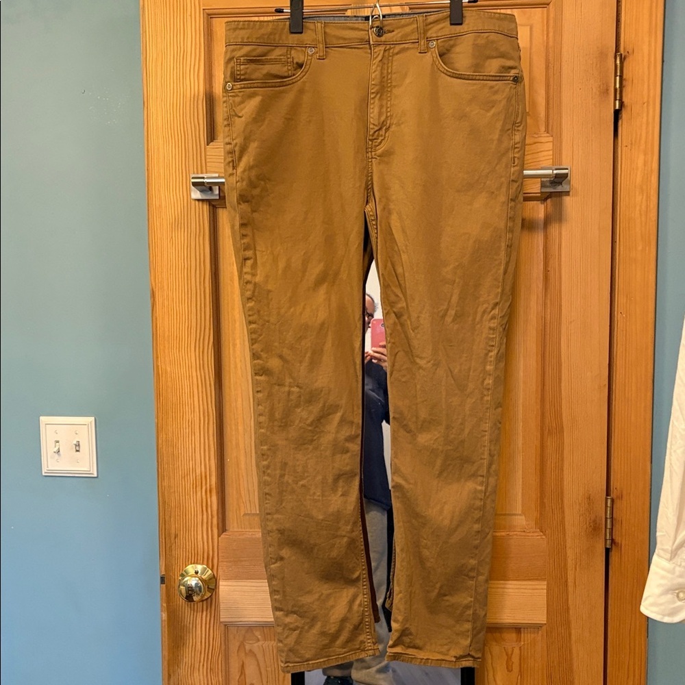 GAP Men's Khaki Brown Straight-Leg Pants Sz 36x32